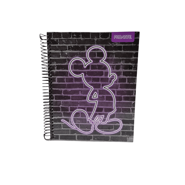 Cuaderno 3 materias Mickey Mouse Proarte 150Hjs 16.8 x 21.5Cms 4