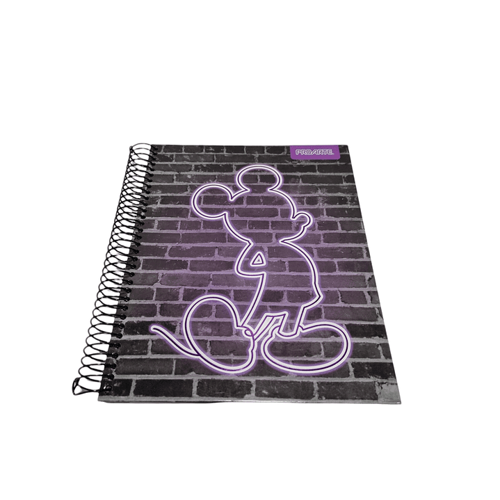 Cuaderno 3 materias Mickey Mouse Proarte 150Hjs 16.8 x 21.5Cms 8