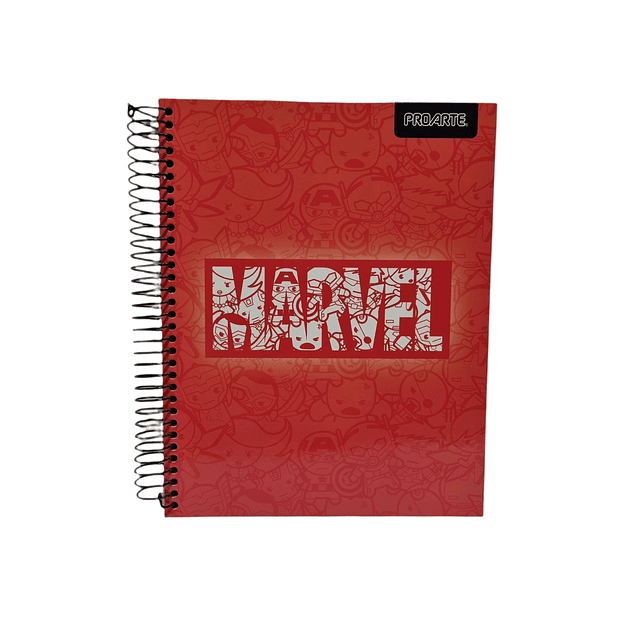 Cuaderno 3 materias MARVEL Proarte 150Hjs 16.8x21.5Cms