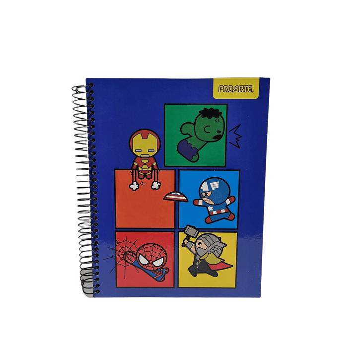 Cuaderno 3 materias MARVEL Proarte 150Hjs 16.8x21.5Cms 3
