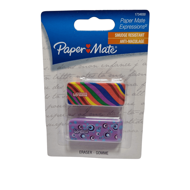 Pack 2 Gomas de Borrar Paper Mate Diseños 