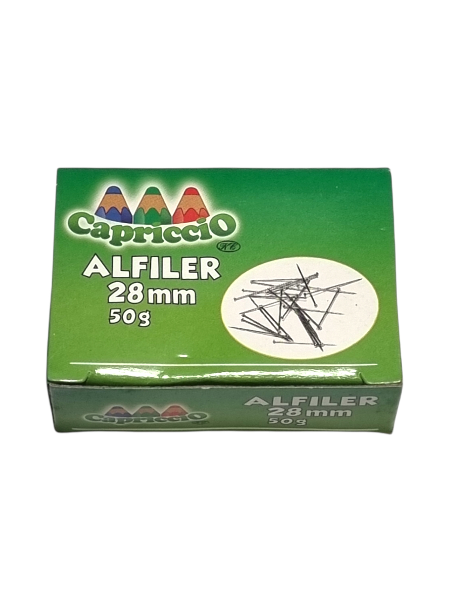Caja 50g Alfiler Cabeza Metálica Capriccio 28mm