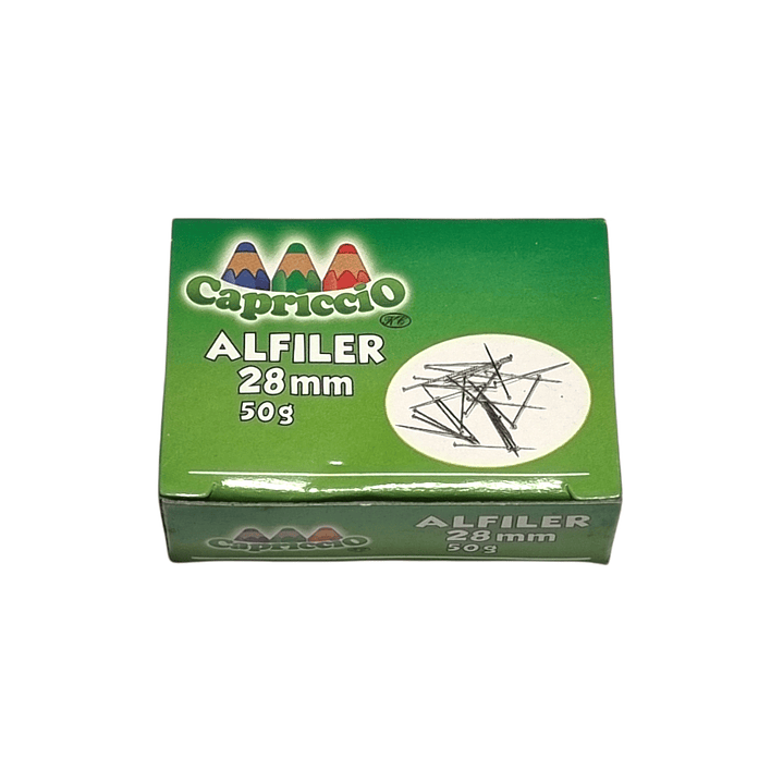 Caja 50g Alfiler Cabeza Metálica Capriccio 28mm 1
