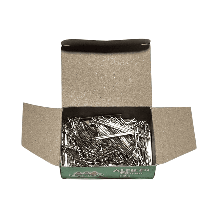 Caja 50g Alfiler Cabeza Metálica Capriccio 28mm 2