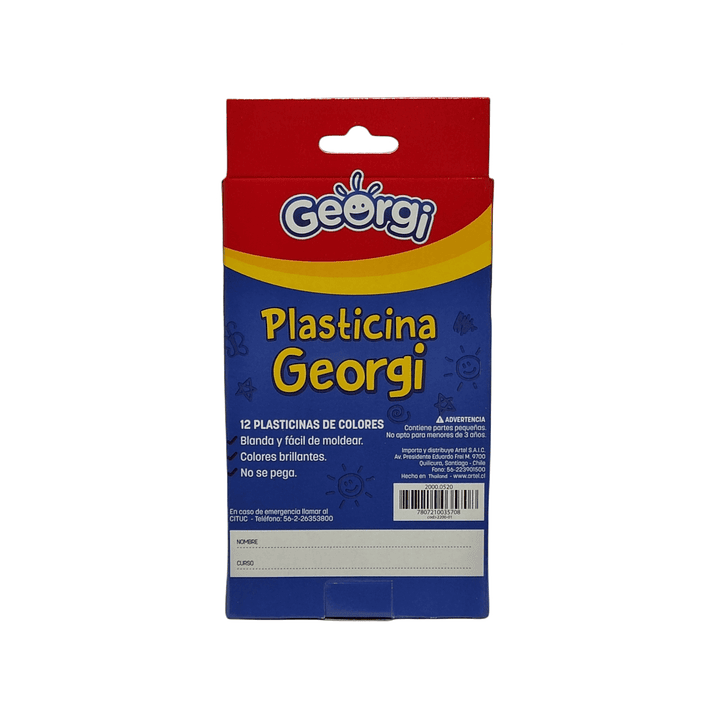 Plasticina 12 colores 180g Georgi 2