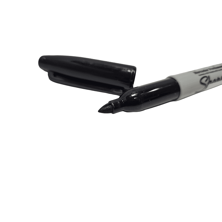Plumón marcador doble punta sharpie Negro 2