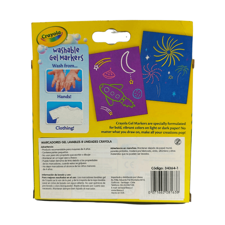 Marcador Brillante Para Papel Oscuro Crayola / Lavable  3