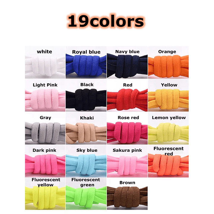 Cordones Elásticos Para Zapatillas Premium Cierre Metálico 6