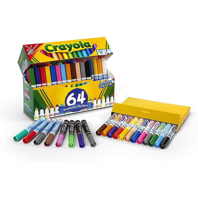 Plumón - Marcador Lavable Crayola 64 Unidades