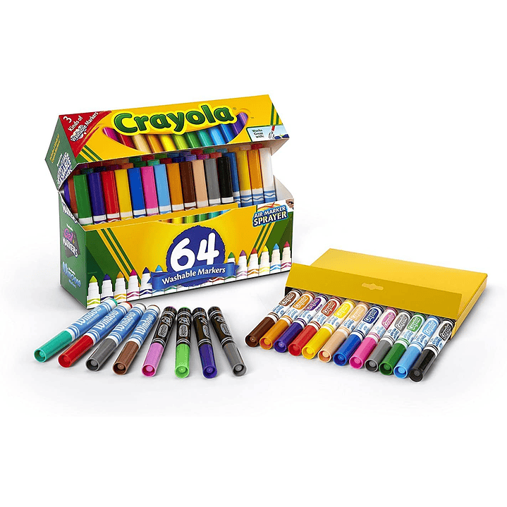 Plumón - Marcador Lavable Crayola 64 Unidades 1