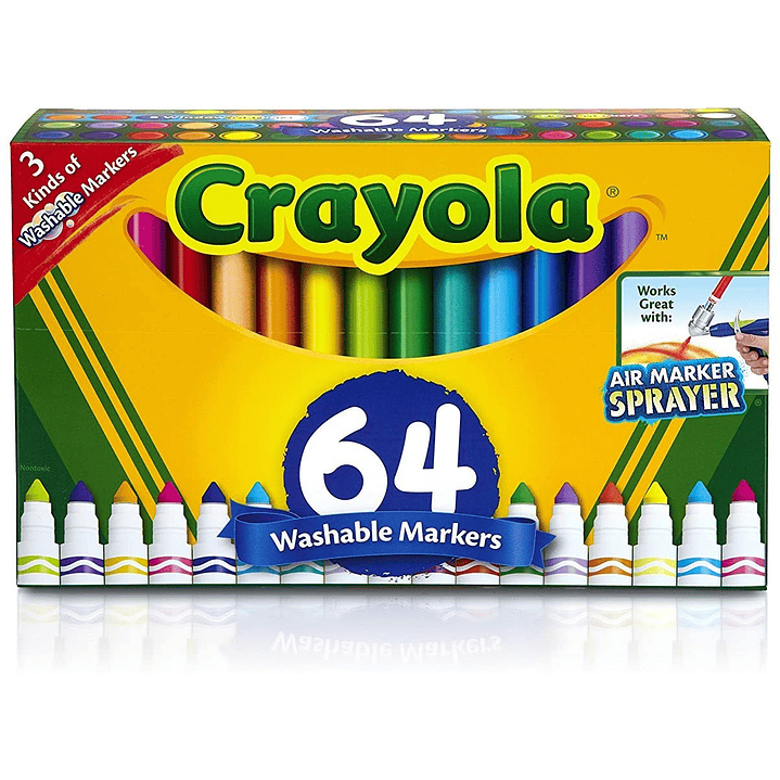 Plumón - Marcador Lavable Crayola 64 Unidades 2