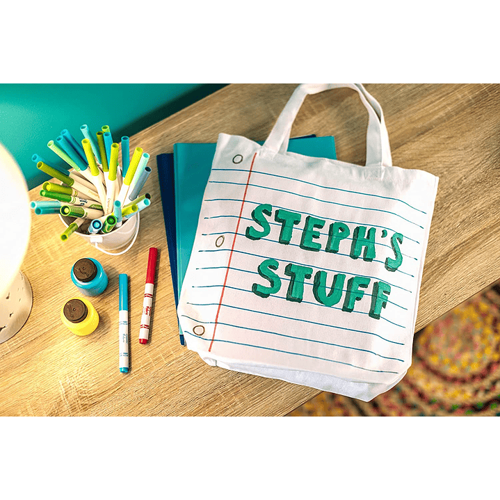 Plumón - Marcador Para Tela Punta Fina 10 Und Crayola Fabric 4