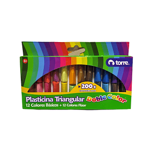 Plasticina Torre Triangular 24 Colores