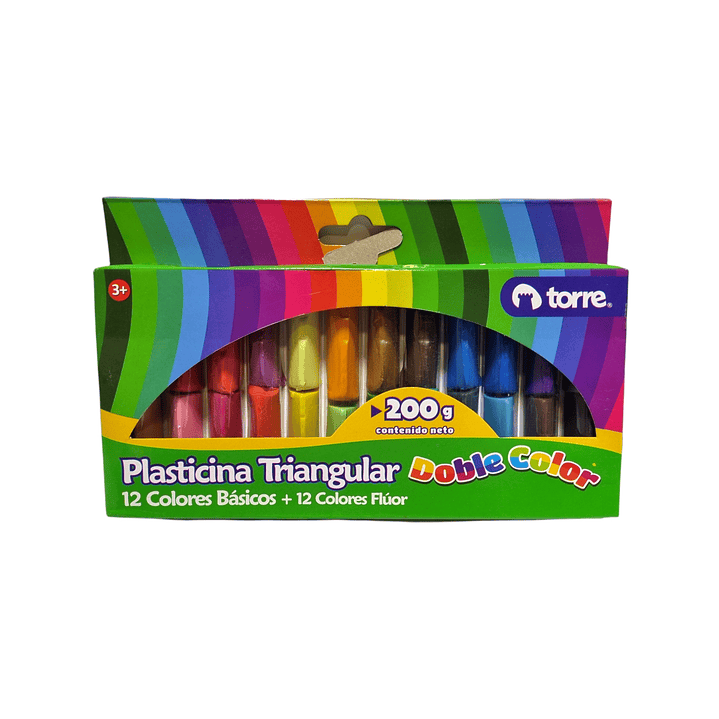 Plasticina Torre Triangular 24 Colores 1