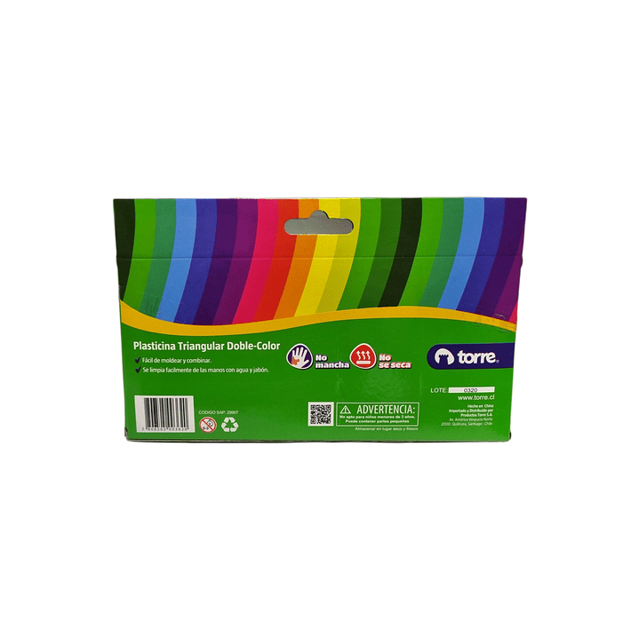 Plasticina Torre Triangular 24 Colores 2