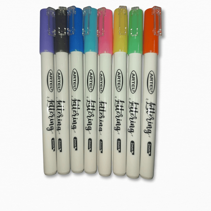 Set 8 marcadores metalizados Artel outline para lettering 3