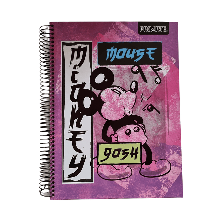 Cuaderno 3 materias Mickey Mouse Proarte 150Hjs 20.5x28Cms 3
