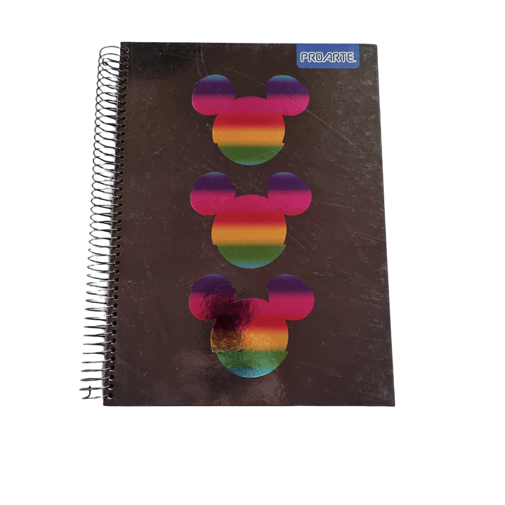 Cuaderno 3 materias Mickey Mouse Proarte 150Hjs 20.5x28Cms 4