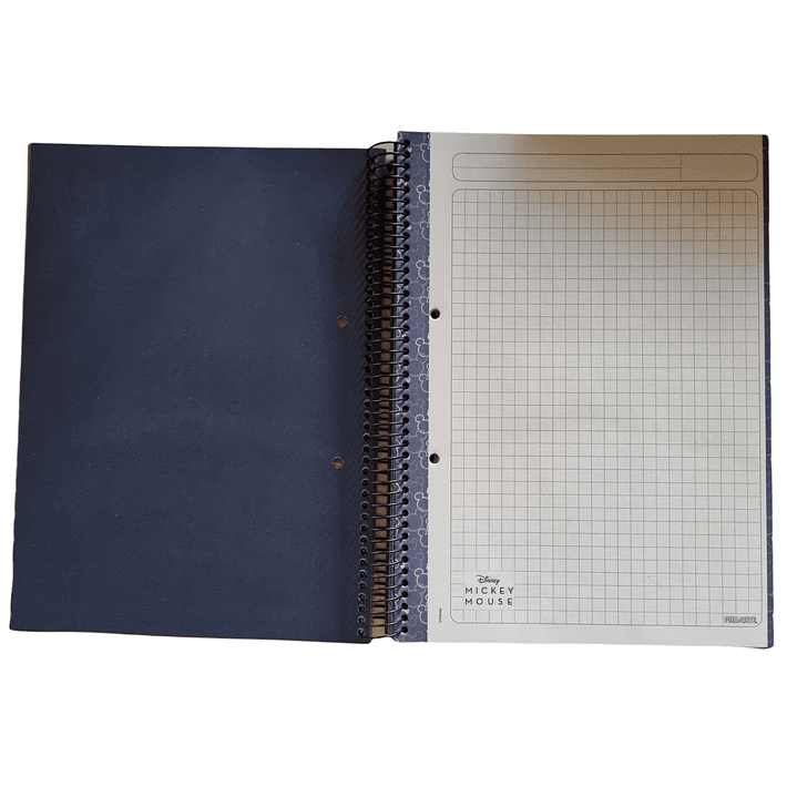 Cuaderno 3 materias Mickey Mouse Proarte 150Hjs 20.5x28Cms 7
