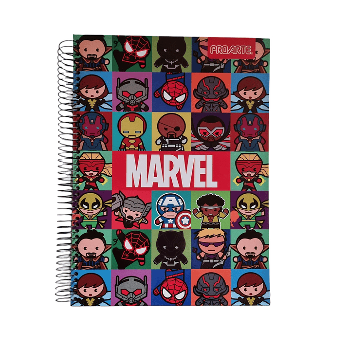Cuaderno 3 materias MARVEL Proarte 150Hjs 20.5x28Cms 1