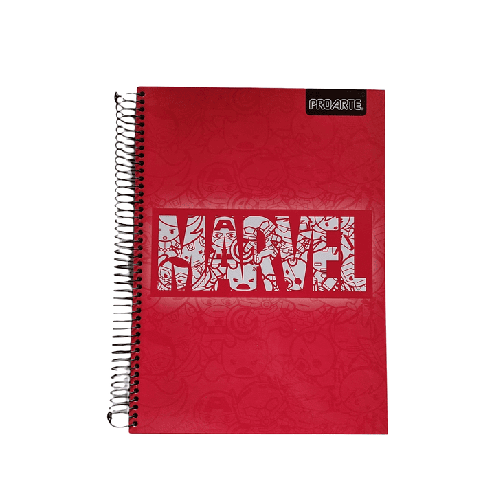 Cuaderno 3 materias MARVEL Proarte 150Hjs 20.5x28Cms 2