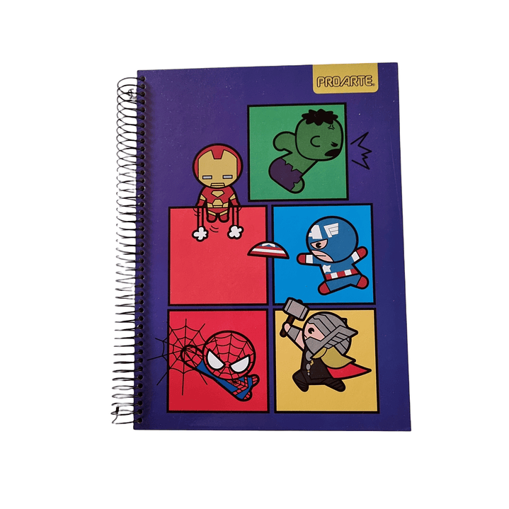 Cuaderno 3 materias MARVEL Proarte 150Hjs 20.5x28Cms 3