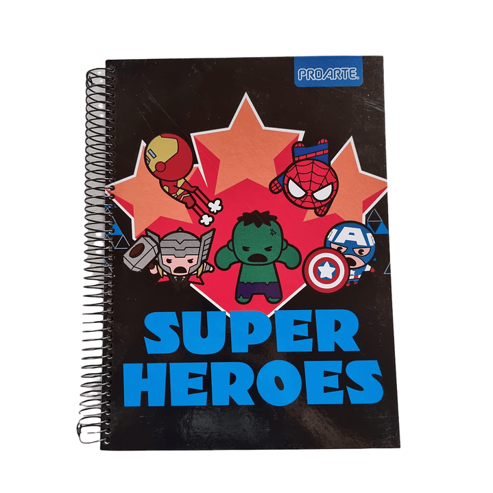 Cuaderno 3 materias MARVEL Proarte 150Hjs 20.5x28Cms 4