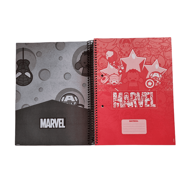 Cuaderno 3 materias MARVEL Proarte 150Hjs 20.5x28Cms