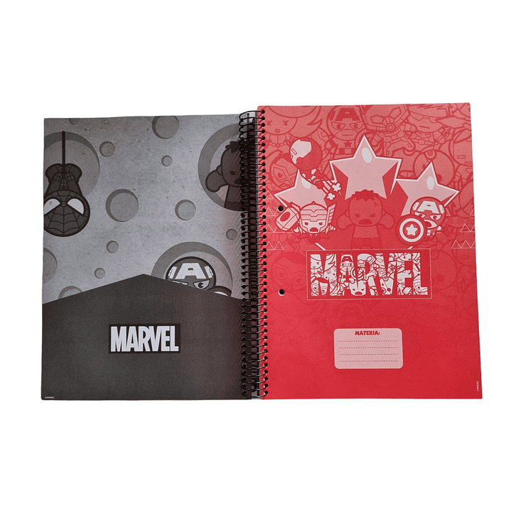 Cuaderno 3 materias MARVEL Proarte 150Hjs 20.5x28Cms 6