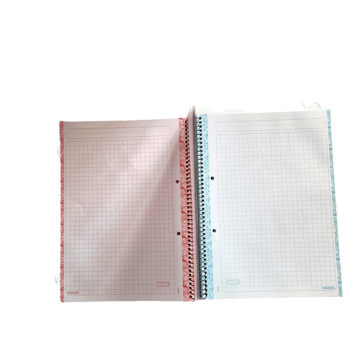 Cuaderno 3 materias MARVEL Proarte 150Hjs 20.5x28Cms 7