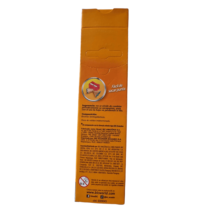 Caja 12 Lápices Grafito Bic Evolution C/Goma 2