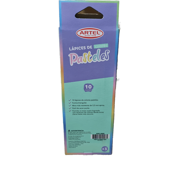 Lapices de Colores Pasteles Artel 10 unidades 4