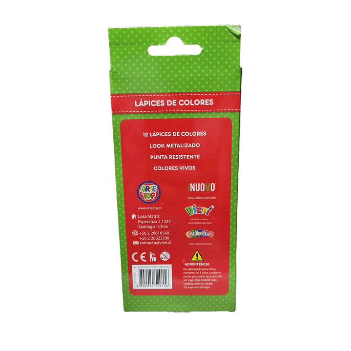 Lapices de Colores Metalizados ArteTop 12 Colores 2