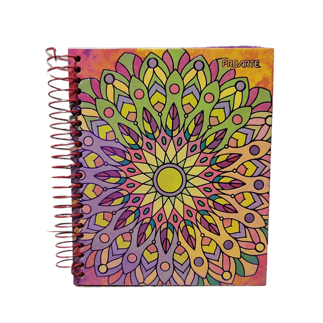 Mini cuaderno - Octava 3 materias  Proarte 120Hjs Mandalas 12X14.8Cms.