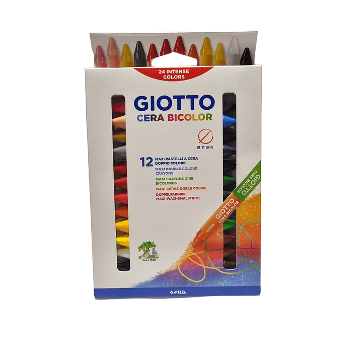 Lapices de Cera Giotto Bicolor 1