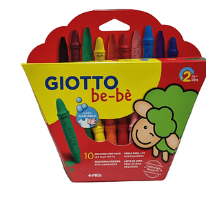 Lapices de Cera Giotto Bebe 10 colores + Sacapuntas