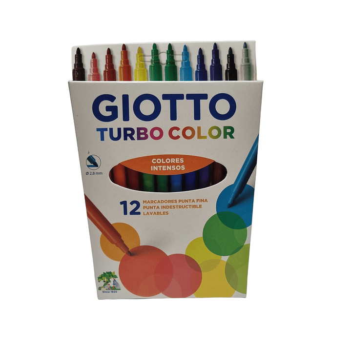Lapices Scripto-Marcador Fino Giotto Turbo Color 12 colores 1