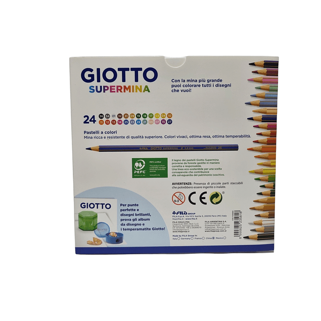 Lapices De Madera Giotto Supermina 24 Colores