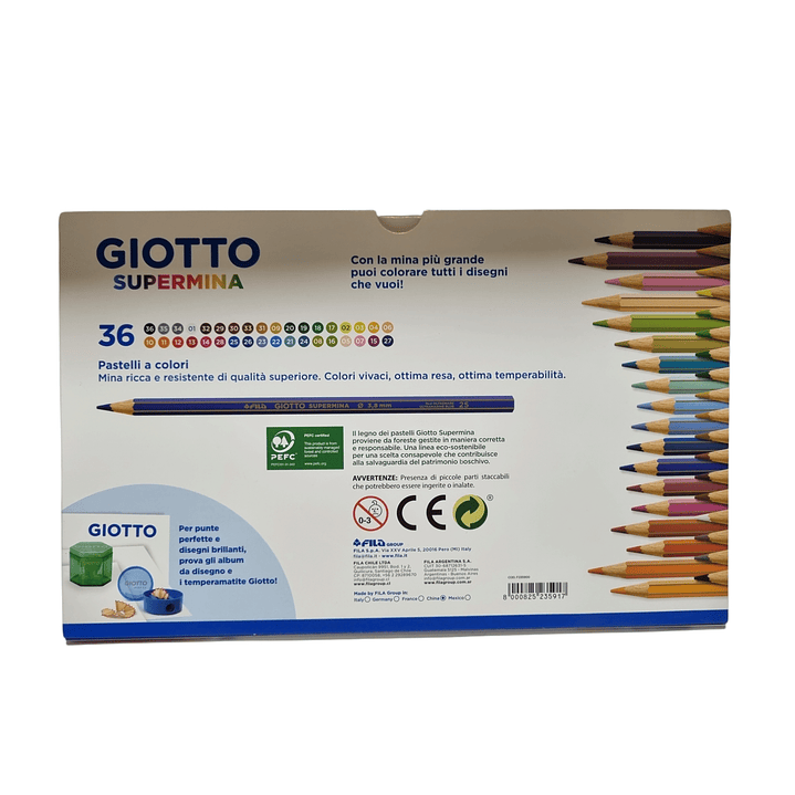 Lapices De Madera Giotto Supermina 36 Colores 2