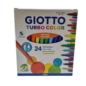 Lapices Scripto-Marcador Fino Giotto Turbo Color 24 colores