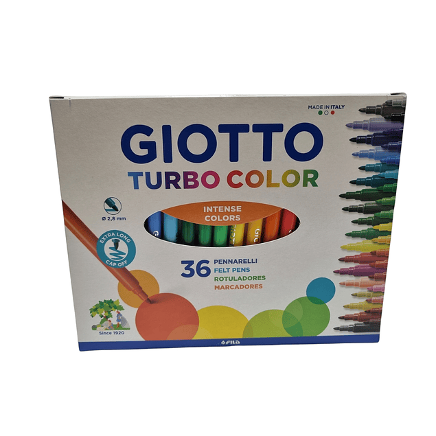 Lapices Scripto-Marcador Fino Giotto Turbo Color 36 colores