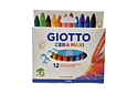 Lápices Giotto Cera Maxi 12 colores