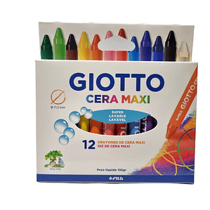 Lápices Giotto Cera Maxi 12 colores