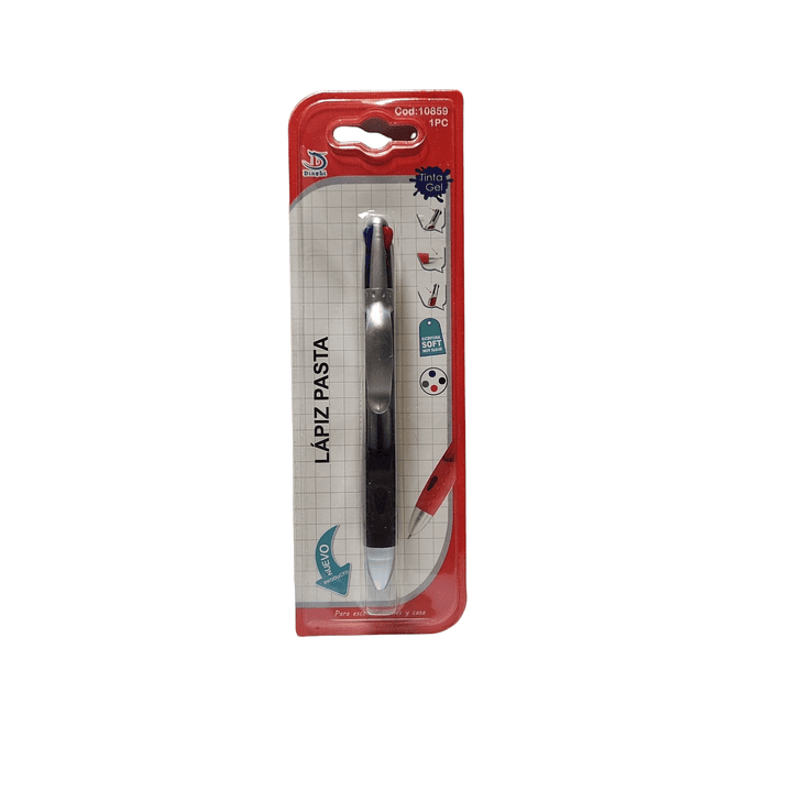 Lápiz Pasta 4 Colores En 1 2