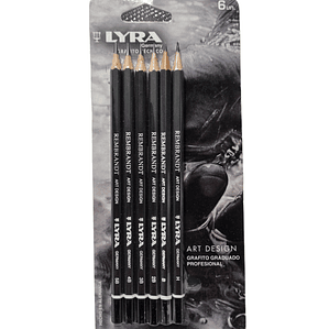 Pack 6 Lapices grafito técnicos Lyra H-B-2B-3B-4B-5B