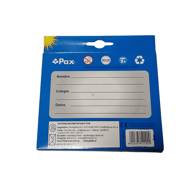 Plasticina PAX 12 Colores