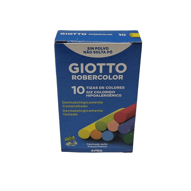 Caja 10 Tizas de Colores Giotto Hipoalergenicas