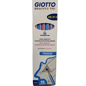 Caja Lapices grafito Triangular Giotto Celeste - Rosado - Morado