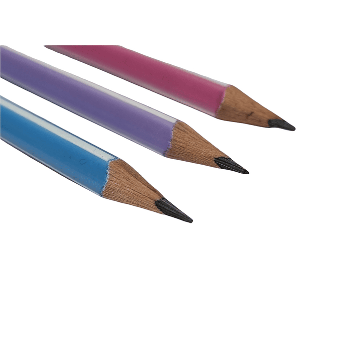 Caja Lapices grafito Triangular Giotto Celeste - Rosado - Morado 3