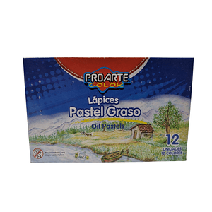 Lapices pastel Graso Proarte 12 Colores